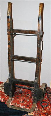 Lot 637 - Victorian Wrought Iron and Oak Porter's...
