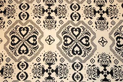 Lot 2335 - Blue and White Jacquard Woven Coverlet The...