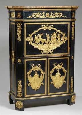 Lot 2454 - Louis XVI Gilt-Bronze Mounted Ebonized...