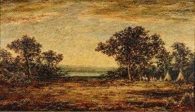 Lot 1291 - Ralph Albert Blakelock 1847-1919 INDIAN...