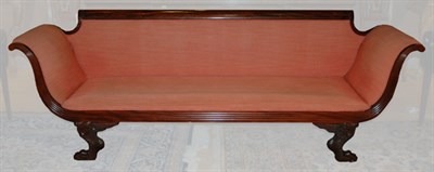 Lot 3567 - American Classical Style Upholstered Mahogany...
