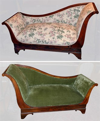 Lot 3485 - Pair of Empire Rosewood Recamiers Length 64...
