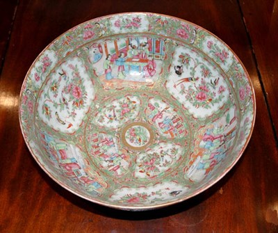 Lot 2259A - Canton Rose Medallion Punch Bowl 19th Century...