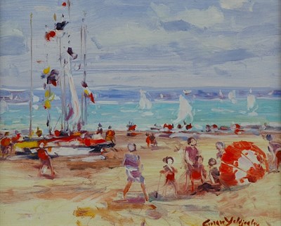 Lot 1156 - Georges Yoldjoglou French, b.1935 BEACH SCENES:...