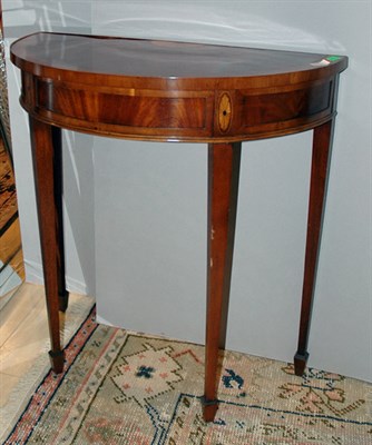 Lot 4471 - Georgian Style Inlaid Mahogany Demilune Side...