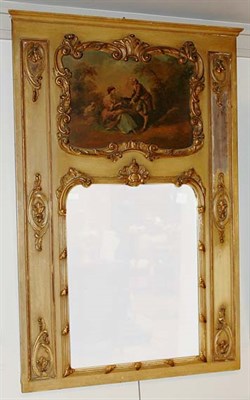 Lot 2134 - Louis XV Style Gilt and Yellow Painted Trumeau...