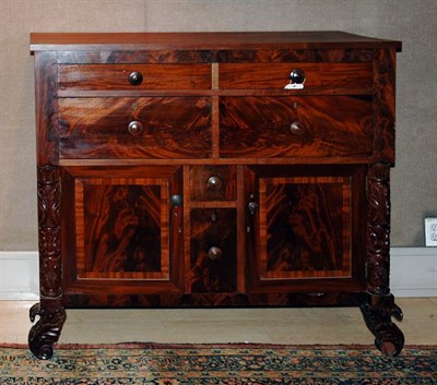 Lot 4140 - rVictorian Mahogany and Fruitwood Sideboard...
