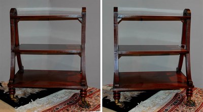 Lot 4382 - Pair of Georgian Style Mahogany Three-Tier...