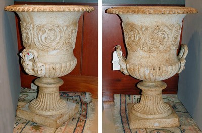 Lot 4466 - Pair of Monumental White Painted Metal Garden...