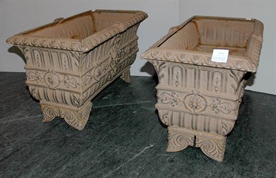 Lot 4467 - Pair of Cast Metal Jardinieres Height 14 1/2...