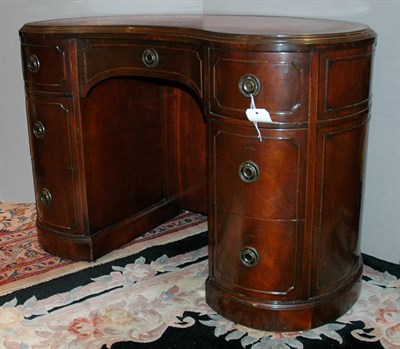 Lot 4387 - Georgian Style Mahogany Reniform Desk Height...