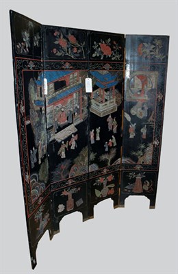 Lot 4131 - Asian Calamander Four-Panel Screen Height 6...