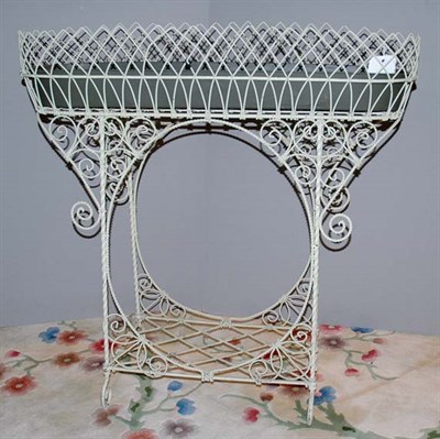 Lot 4343 - Victorian Style Wire Jardiniere Height 35...