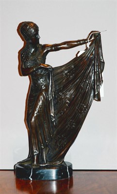 Lot 4245 - Art Deco Style Patinated-Bronze Figure of a...