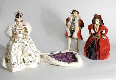 Lot 4192 - Group of English Historic Dolls Comprising...