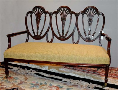Lot 4392 - Georgian Style Mahogany Triple-Chair Back...