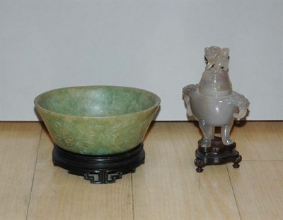 Lot 4377 - Two Asian Carved Hardstone Decorations