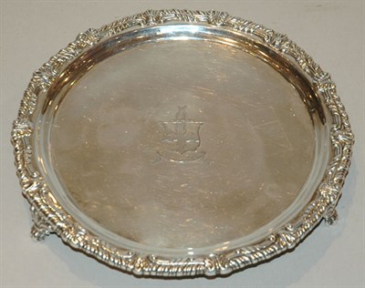 Lot 2312 - Late George III Silver Salver Maker's mark SH,...