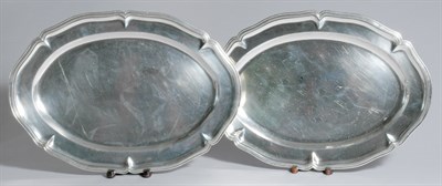 Lot 3344 - Pair of Spanish Silver Platters Total...