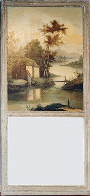 Lot 640 - French Provincial Painted Trumeau Height 61...