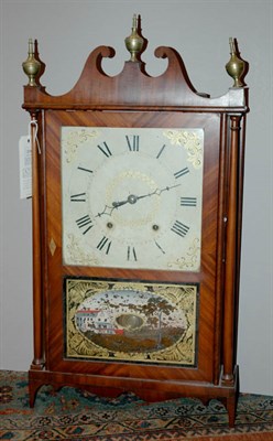 Lot 2278 - Mahogany Pillar and Scroll Clock Circa 1830...