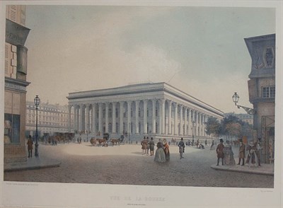 Lot 4083 - Arnout VUE DE LA BOURSE Hand-colored...