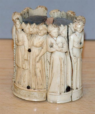 Lot 4238 - Northern European Carved Ivory Figure Group...