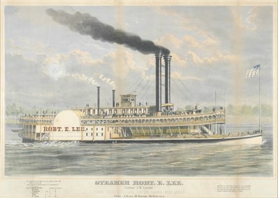 Lot 2133 - Hatch & Co., lithographer STEAMER ROBT. E. LEE...