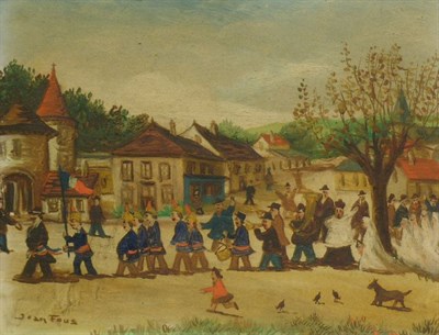Lot 3037 - Jean Fous French, 1901-1971 VILLAGE PROCESSION,...