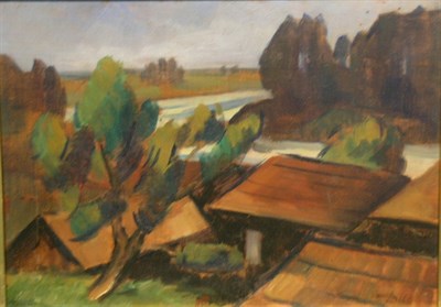 Lot 4087 - Russian School Circa 1899 View of Rooftops...