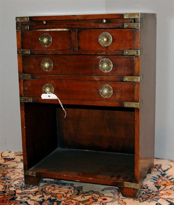 Lot 4129 - Pair of Brass Bound Mahogany Campaign Style...