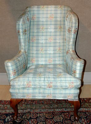 Lot 421 - George II Walnut Wing Chair The rectangular...