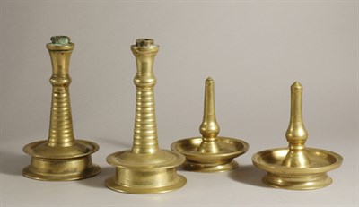 Lot 325 - Pair of Continental Baroque Brass Pricket...