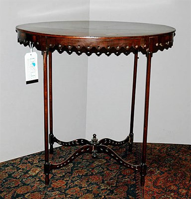 Lot 4197 - Georgian Style Inlaid Mahogany Oval Table...