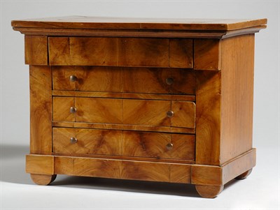 Lot 656 - Louis Philippe Walnut Miniature Commode Second...