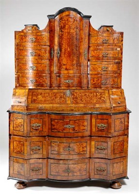 Lot 360 - South German Inlaid Walnut and Burl-Wood...