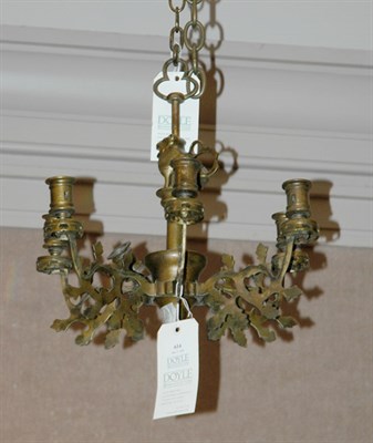 Lot 614 - Continental Baroque Brass Six-Light Chandelier...