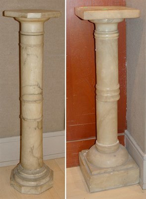 Lot 3519 - Two Neoclassical Style Alabaster Pedestals...