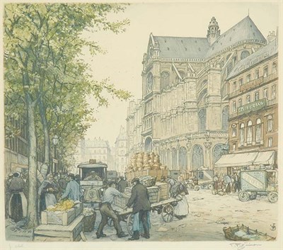 Lot 106A - Tavik F. Simon [PARIS STREET SCENES] Three...
