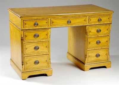 Lot 665 - Victorian Faux Satinwood and Ebonized Painted...