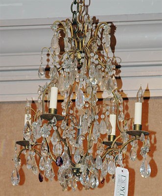 Lot 620 - Louis XV Style Gilt-Metal and Cut Glass...