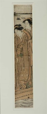 Lot 1006 - Japanese Woodblock Pillar Print, Katsukawa...