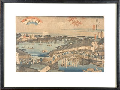 Lot 1004 - Japanese Woodblock Print, Eisen 19th Century...