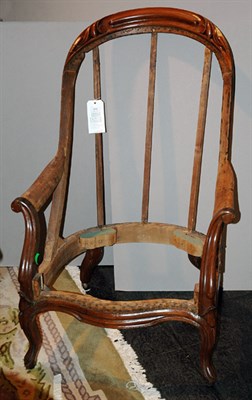 Lot 3179 - Victorian Walnut Armchair Frame