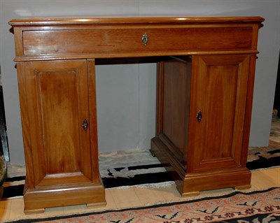 Lot 4415 - Continental Leather Top Mahogany Desk Height...