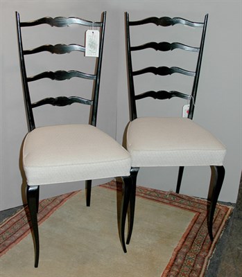 Lot 1180 - Set of Six Italian Painted Wood Side Chairs