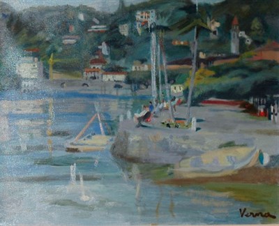 Lot 4056 - Germaine Verna French, 1900-1975 ASCONA HARBOR...