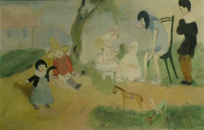Lot 4077 - Germaine Verna French, 1900-1975 Children in a...