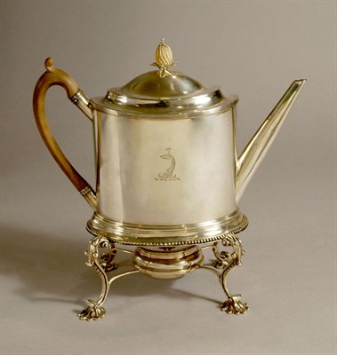 Lot 560 - George III Silver Teapot Henry Chawner & John...