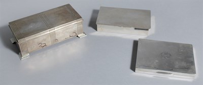 Lot 3348 - Three American Sterling Silver Rectangular...